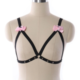 Women Sexy Lingerie Bondage Pentagram Harness / Bra Body Harness Cosplay Lingerie Bondage
