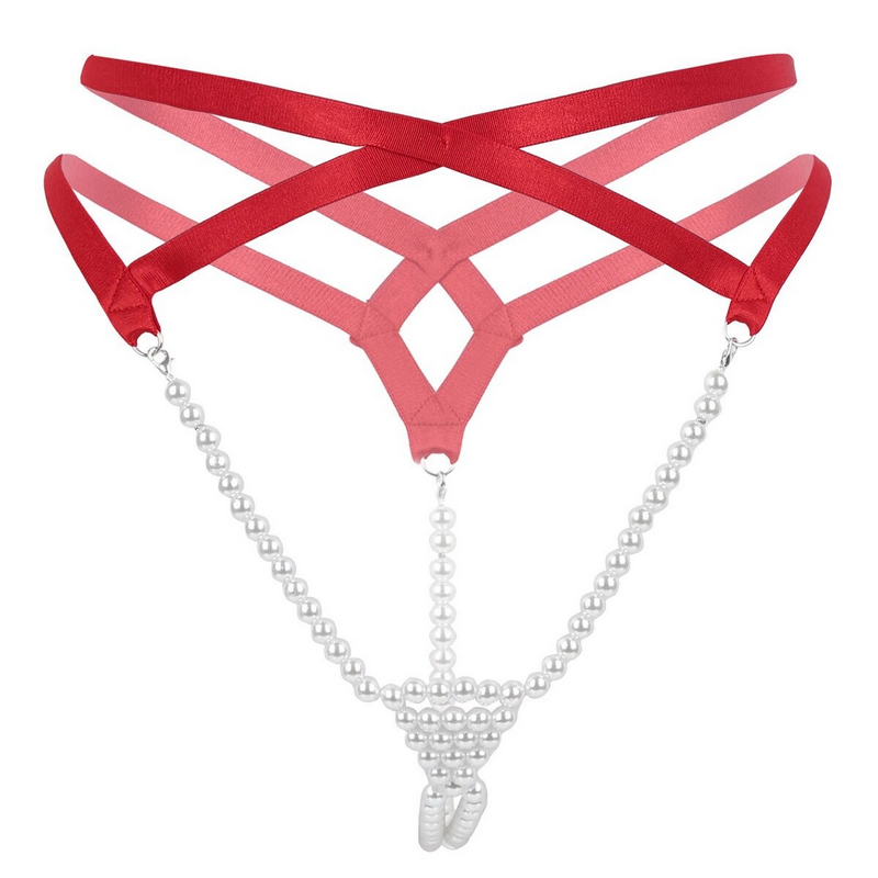 Women Sexy Pearl Mini Slip Tanga Panties / Thong Sissy Hot T-Back Nightwear Underwear - EVE's SECRETS