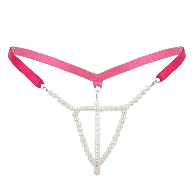 Women Sexy Pearl Mini Slip Tanga Panties / Thong Sissy Hot T-Back Nightwear Underwear - EVE's SECRETS