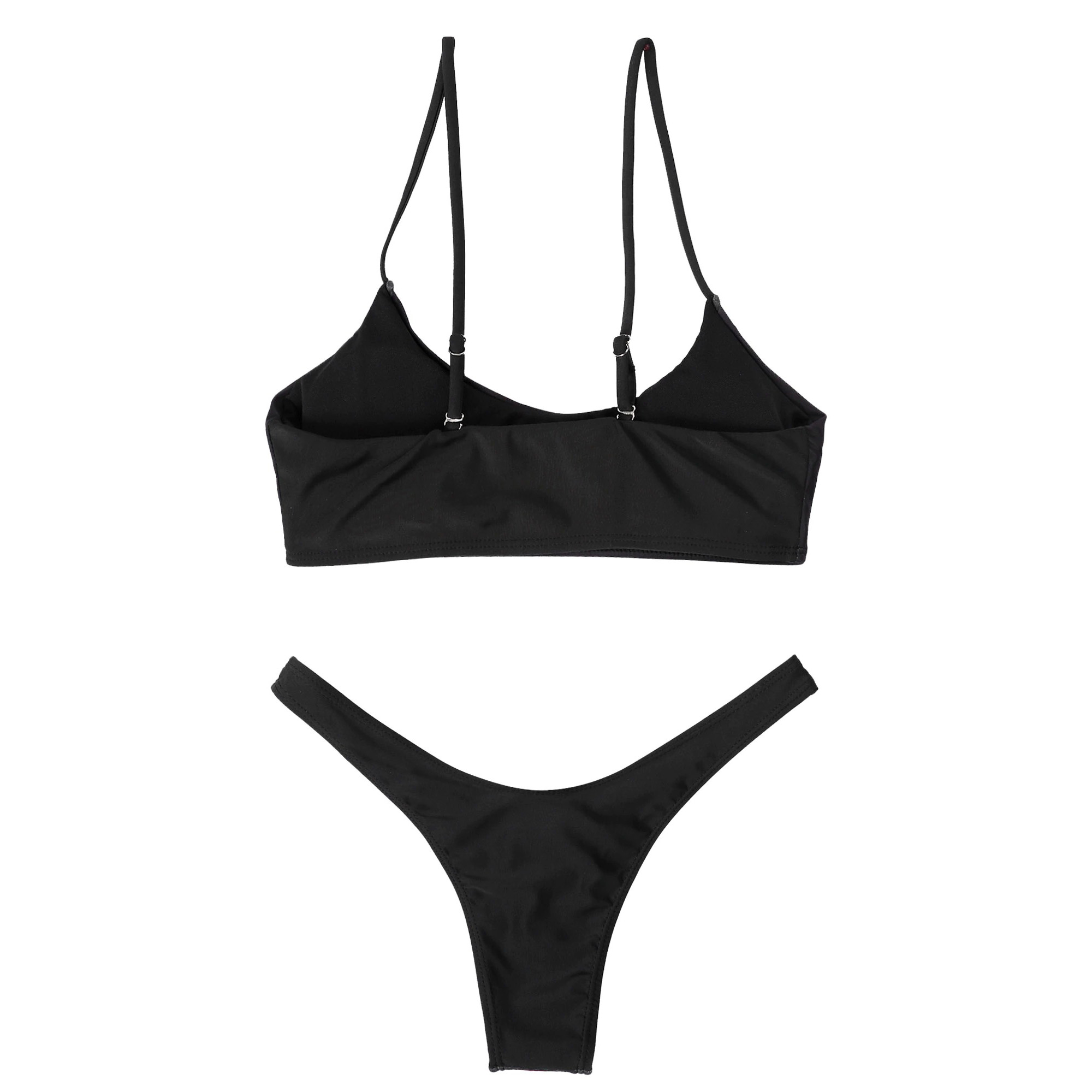 Women Skull Printed Breast Pad Bra Top With Elastic Waistline Underwear / Two-Piece Bikini Suit - EVE's SECRETS