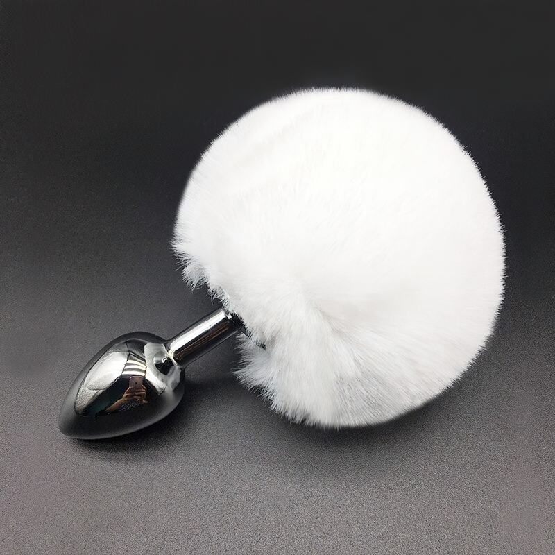 Women's Anal Plug With Fluffy Rabbit Tail / Erotic Anus Masturbator / Sex Toy For Adults - EVE's SECRETS