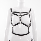 Women's Belt For Stocking Garters / Female Faux Leather Body Harness / Adjustable Body Bondage - EVE's SECRETS