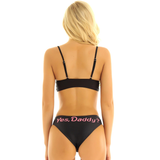 Women's Bikinis Set Straps with Letters / Bra Tops with Low Waist Briefs - EVE's SECRETS