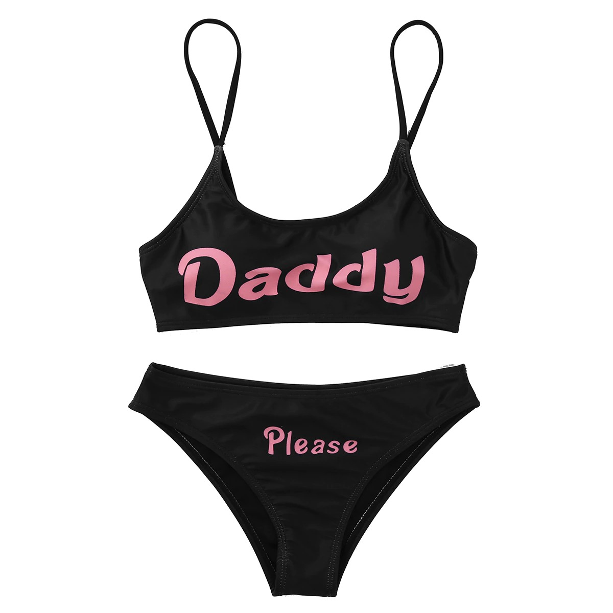 Women's Bikinis Set Straps with Letters / Bra Tops with Low Waist Briefs - EVE's SECRETS