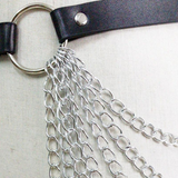 Women's Black Body Harness with Chain / Alternative Fetish Fashion Accessories - EVE's SECRETS