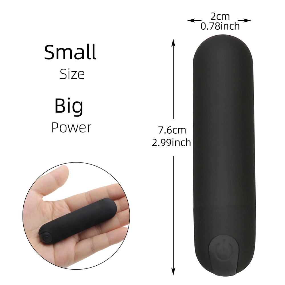 Women's Black Clitoral Stimulator / Erotic G-Spot Vibrator / Adult Mini Sex Toy - EVE's SECRETS