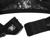 Women's Black Open Cup Bras / Sexy Lace Wire-Free Unlined Lingerie - EVE's SECRETS