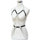 Women's Body Bra Harness With Chain In Fetish Style / Alternative Fashion Belt Chain Accessories - EVE's SECRETS
