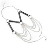Women's Body Bra Harness With Chain In Fetish Style / Alternative Fashion Belt Chain Accessories - EVE's SECRETS