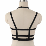Women's Body Chest Harness / Fetish Lingerie Crop Top Fashion / Strappy Pentagram Bra Top - EVE's SECRETS