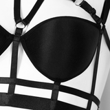 Women's Body Chest Harness / Fetish Lingerie Crop Top Fashion / Strappy Pentagram Bra Top - EVE's SECRETS