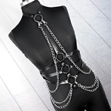 Women's Bondage Garter Belts With Chains / PU Leather Sexy Body Harness in Fetish Theme - EVE's SECRETS