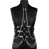 Women's Bondage Garter Belts With Chains / PU Leather Sexy Body Harness in Fetish Theme - EVE's SECRETS