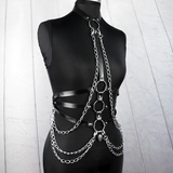 Women's Bondage Garter Belts With Chains / PU Leather Sexy Body Harness in Fetish Theme - EVE's SECRETS