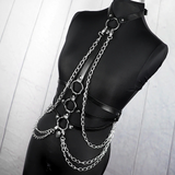 Women's Bondage Garter Belts With Chains / PU Leather Sexy Body Harness in Fetish Theme - EVE's SECRETS