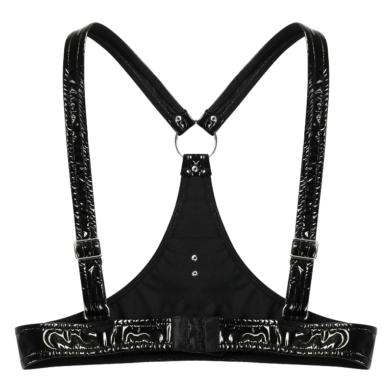 Women's Brassiere With Open Cups / Sexy Lingerie With Adjustable Shoulder Straps / Wet Look Bra - EVE's SECRETS