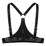 Women's Brassiere With Open Cups / Sexy Lingerie With Adjustable Shoulder Straps / Wet Look Bra - EVE's SECRETS