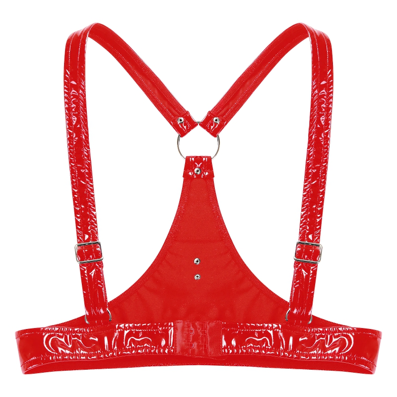 Women's Brassiere With Open Cups / Sexy Lingerie With Adjustable Shoulder Straps / Wet Look Bra - EVE's SECRETS