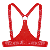 Women's Brassiere With Open Cups / Sexy Lingerie With Adjustable Shoulder Straps / Wet Look Bra - EVE's SECRETS