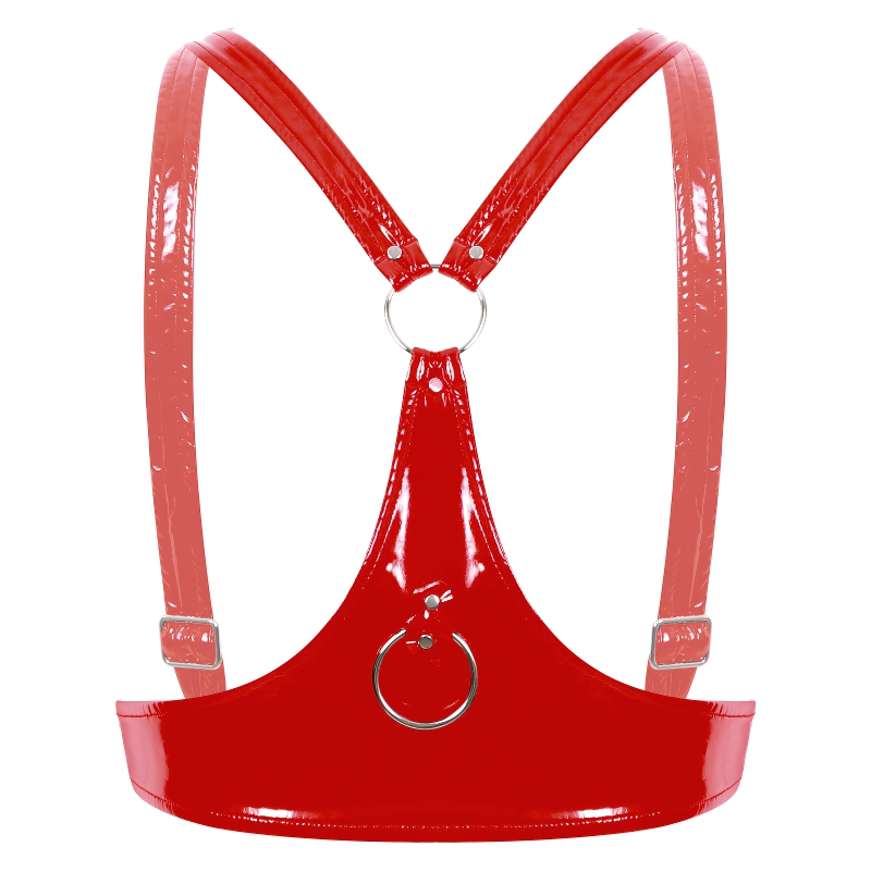 Women's Brassiere With Open Cups / Sexy Lingerie With Adjustable Shoulder Straps / Wet Look Bra - EVE's SECRETS
