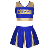 Women's Charming Cheerleading Uniform / Sleeveless Crop Top with Mini Pleated Skirt - EVE's SECRETS
