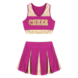 Women's Charming Cheerleading Uniform / Sleeveless Crop Top with Mini Pleated Skirt - EVE's SECRETS