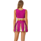 Women's Charming Cheerleading Uniform / Sleeveless Crop Top with Mini Pleated Skirt - EVE's SECRETS