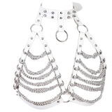Women's Chest Chain In Fetish Style / PU Leather Body Harness With Metal Spikes - EVE's SECRETS