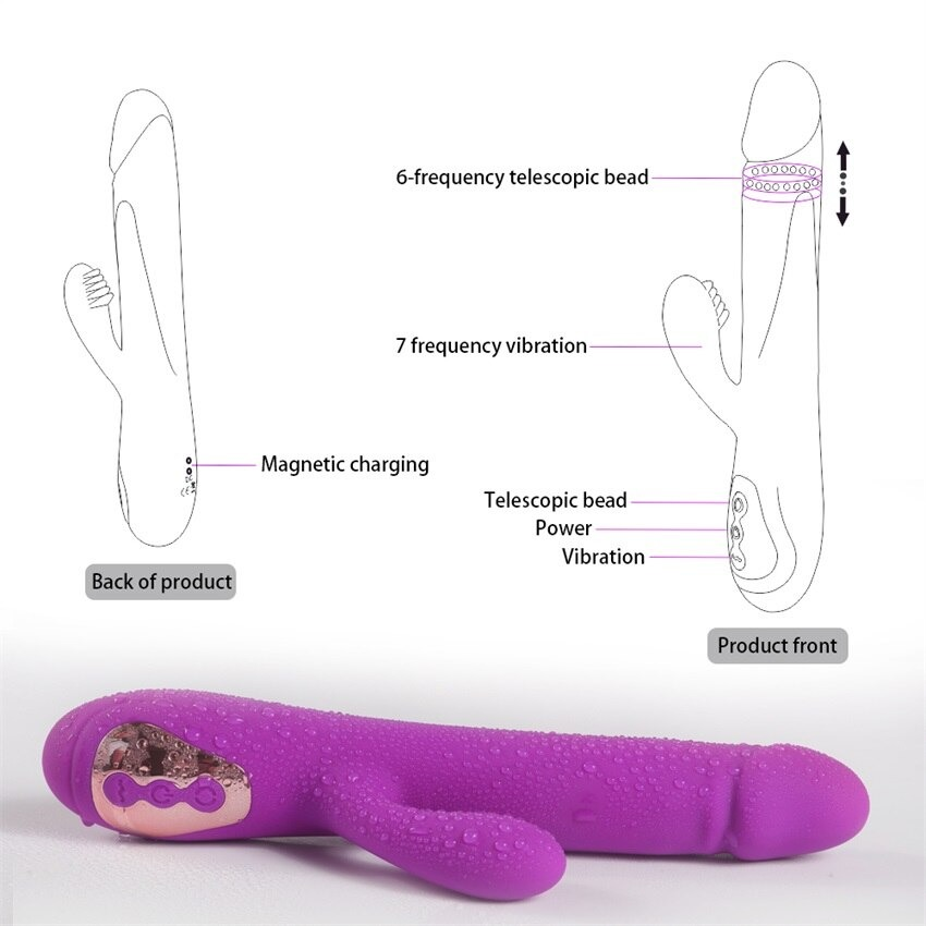 Women's Clitoral Massager / Purple Female Rabbit Vibrator / Silicone Sex Toys For Masturbation - EVE's SECRETS