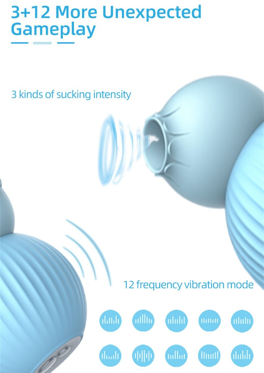 Women's Clitoral Sucking Vibrator / Blue Female Clit Massager / Sex Toys For Stimulation - EVE's SECRETS