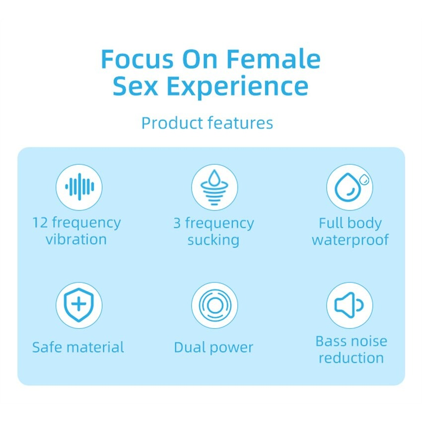 Women's Clitoral Sucking Vibrator / Blue Female Clit Massager / Sex Toys For Stimulation - EVE's SECRETS