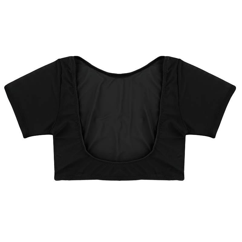 Women's Crop Top For Belly Dance / Adult Mesh See Through Clothing With Short Sleeve - EVE's SECRETS