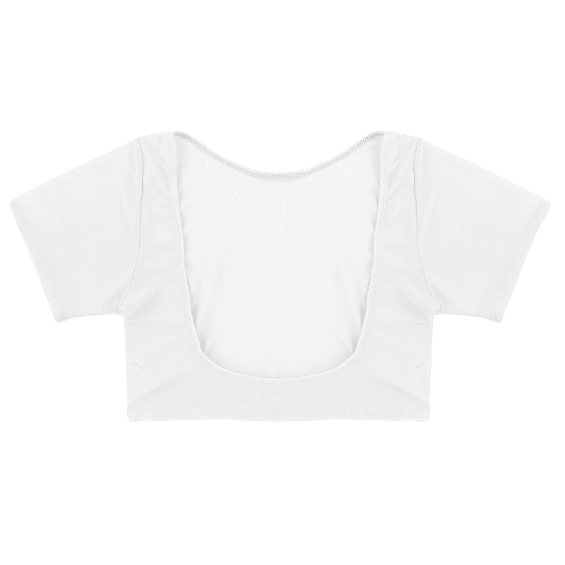 Women's Crop Top For Belly Dance / Adult Mesh See Through Clothing With Short Sleeve - EVE's SECRETS