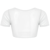 Women's Crop Top For Belly Dance / Adult Mesh See Through Clothing With Short Sleeve - EVE's SECRETS