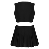 Women's Erotic Costume Cheerleader / Sexy Set Costume / Crop Top and Mini Skirt - EVE's SECRETS