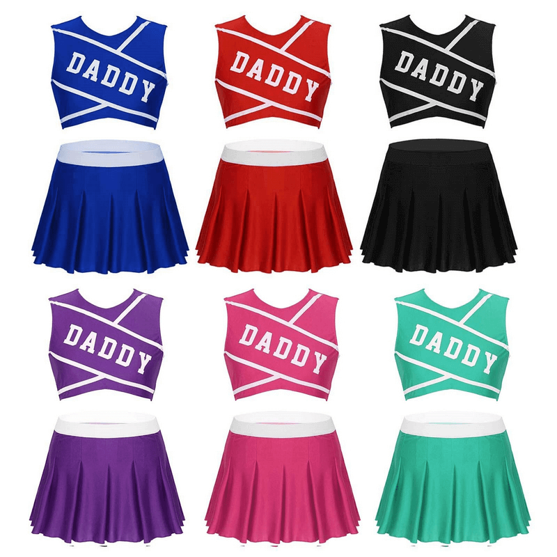 Women's Erotic Costume Cheerleader / Sexy Set Costume / Crop Top and Mini Skirt - EVE's SECRETS