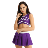 Women's Erotic Costume Cheerleader / Sexy Set Costume / Crop Top and Mini Skirt - EVE's SECRETS