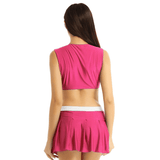 Women's Erotic Costume Cheerleader / Sexy Set Costume / Crop Top and Mini Skirt - EVE's SECRETS