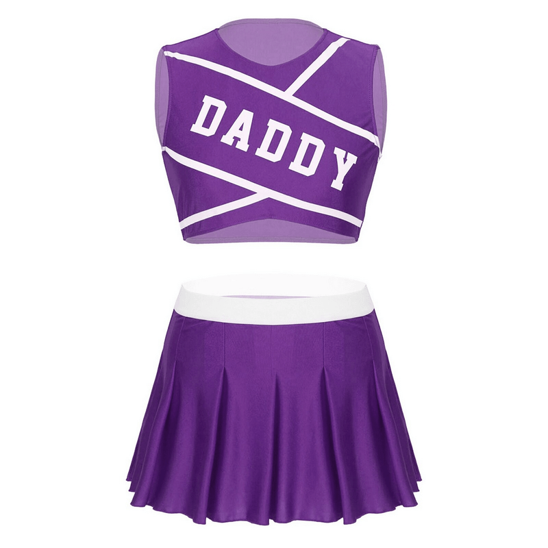 Women's Erotic Costume Cheerleader / Sexy Set Costume / Crop Top and Mini Skirt - EVE's SECRETS