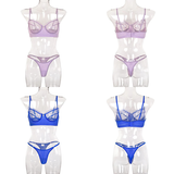 Women's Erotic Ruffle Lace Lingerie / Female Sexy Transparent Short Skin Bra Brief Sets - EVE's SECRETS