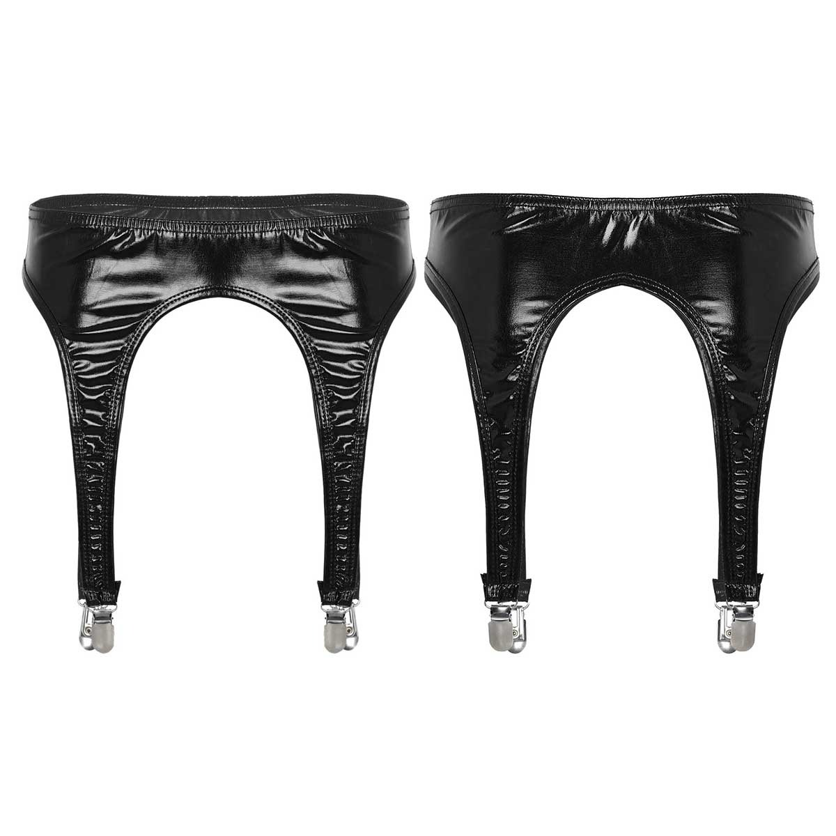Women's Erotic Shiny Sexy Garter / Adult Underwear with Duck-Mouth Clips - EVE's SECRETS