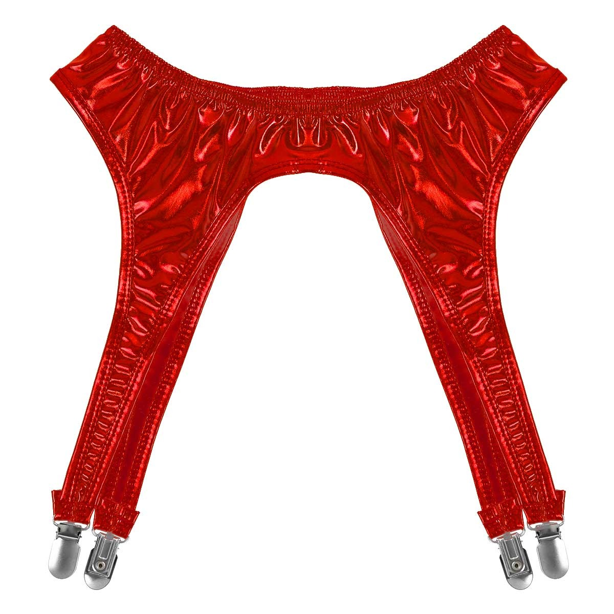 Women's Erotic Shiny Sexy Garter / Adult Underwear with Duck-Mouth Clips - EVE's SECRETS