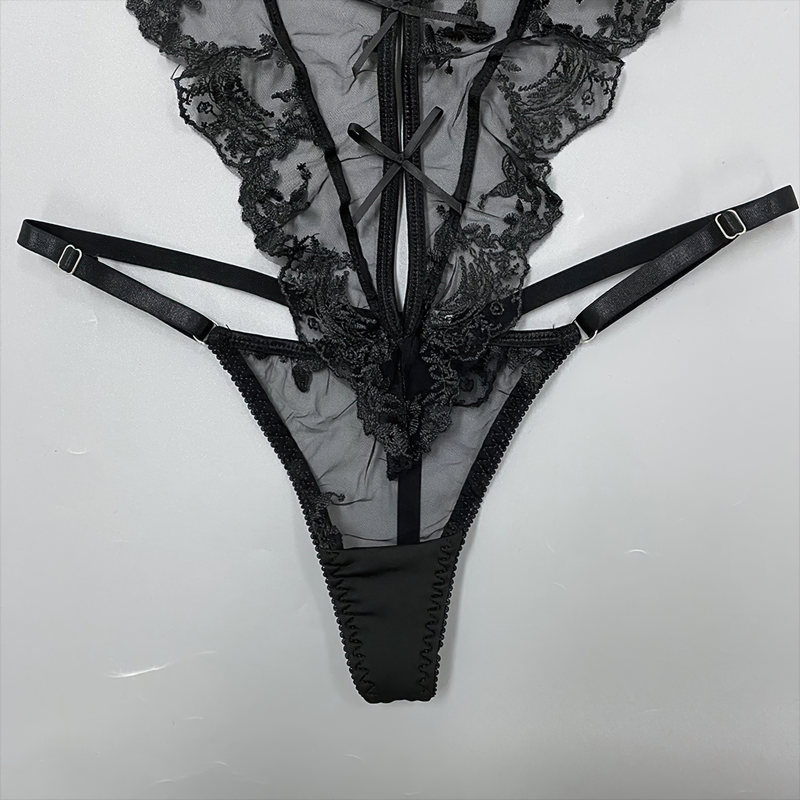 Women's Erotic Transparent Teddies Bodysuit / Female Exotic Halter Costume Outfit - EVE's SECRETS