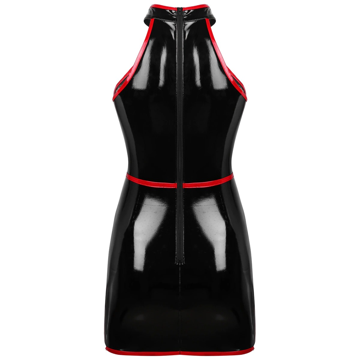 Women's Fashion Wet Look Dress / PU Leather Bodycon Dress / Sexy Black Outfits - EVE's SECRETS