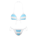 Womens Femme Stripe Heart Cute Micro Bikini / Lingerie Summer Swimwear Set/ G-String Bra Top - EVE's SECRETS