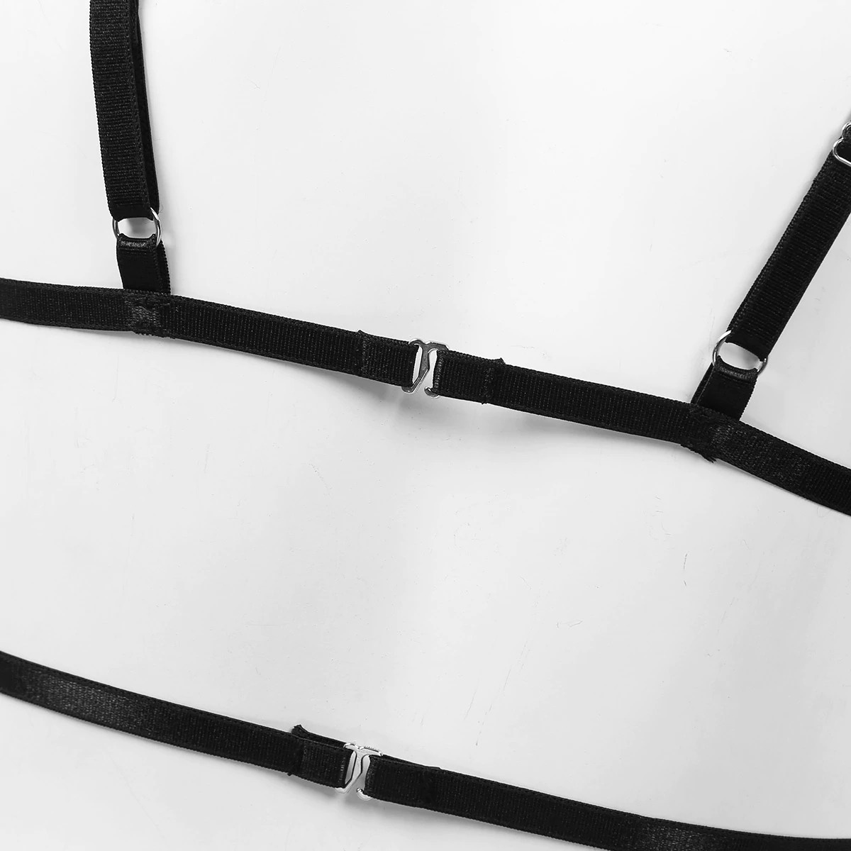 Women's Fetish Set / Hollow Out Bra Top with G-String Thong Briefs and Wrist Cuffs Underwear - EVE's SECRETS