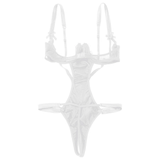 Women's Floral Lace Open Cup T-Back Bodysuit / Erotic Lingerie Nightwear for Lady - EVE's SECRETS