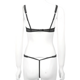 Women's Floral Lace Open Cup T-Back Bodysuit / Erotic Lingerie Nightwear for Lady - EVE's SECRETS