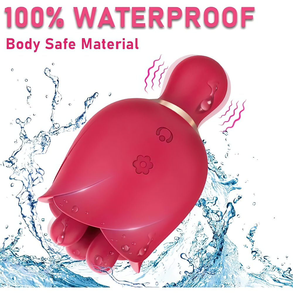 Women's Flowers Style Clitoral Vibrator / Female Silicone Massager with Rotating Heads - EVE's SECRETS