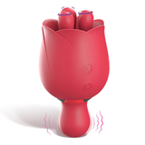 Women's Flowers Style Clitoral Vibrator / Female Silicone Massager with Rotating Heads - EVE's SECRETS